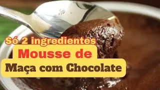 Mousse de Maçã com chocolate - Apenas dois ingredientes