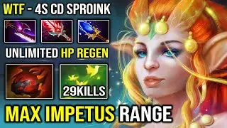 WTF -4s CD Sproink Max Range Impetus | LEVEL 30 Enchantress Insane Overpower HP Regen Dota 2
