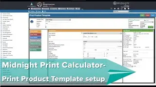 Midnight MIS - Print Product Template Setup