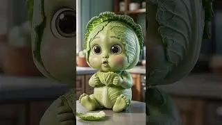 🥬Baby Cabbage Eating ASMR 🥬 | Crunchy Cute Sounds