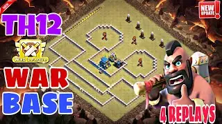 TH12 BEST UNBEATABLE WAR BASE 2019 WITH 4 REPLAYS | TH12 BEST CWL WAR BASE - Clash of Clans