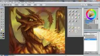 How to Draw and Paint a Fire-Breathing Dragon using Corel Painter & Wacom tablet