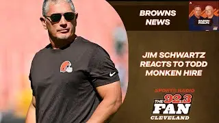 Jim Schwartz reacts to Todd Monken's hire as Browns head coach; likely headed elsewhere as DC