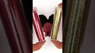 ✨ Glittery Peekaboo Magic! 💖 Afro Hairstyle Fun for Kids! 🌈 #KidsCrafts #Glitter #Afro