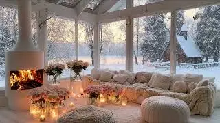 Winter Snowstorm Wind and Fireplace Sounds for PTSD Recovery, Insomnia and Night Relaxation