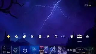 Lightning Night Sky Dynamic theme ps4