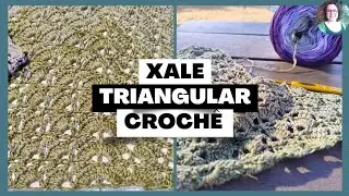 Xale Triangular em Croch&ecirc; Primavera/Outono 2025 - passo a passo