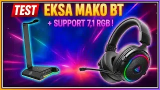 🎧 Test du casque gamer EKSA MaKo BT 🔥 et  support W1  avec Son 7.1
