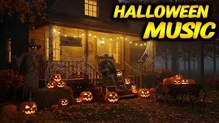 Cozy Halloween Forest House Ambience 🎃 Crunchy Autumn Leaves Sounds | Halloween Background Music