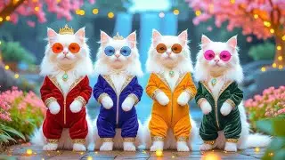 ✨ Royal Cat Squad &ndash; Four glamorous cats ruling the garden in style and elegance! 👑😻