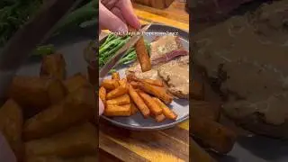 How to make Steak, Chips & Peppercorn Sauce #easyrecipe #datenight