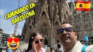 22MIN CAMINADO POR LAS CALLES DE BARCELONA ESPAÑA  4k