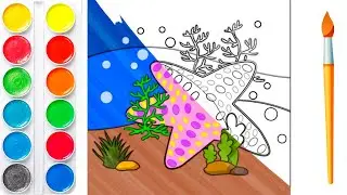 How To Draw And Color A Cartoon Starfish