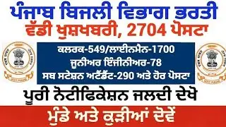 PSPCL New Recruitment 2021 |Punjab Police Bharti 2021 | PSPCL Recruitment 2021 | UPPCL Recruitment