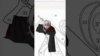 Color Time Sasuke | Paint By Number #game #justforfunny #subscribe #share #naruto #color