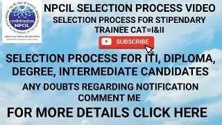 Npcil recruitment 2025 || NPCIL selection process || NPCIL syllabus || NPCIL notification 2025