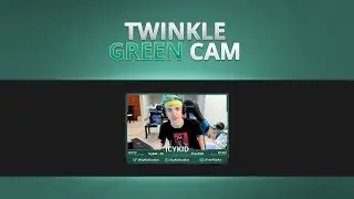 Free Twitch Overlay Template - Stream twinkle green cam - PSD - Free Download