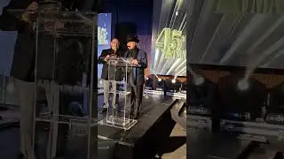 Johnny Hernandez accepting The Tejano Music Awards  