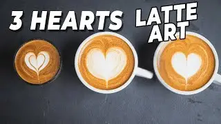 Latte Art tutorial - 3 Types of Heart Shape