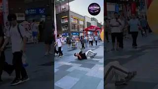 This street stunt Changed the whole vibe Positive energy 😊#street #strut #shortvideos #streetstunt