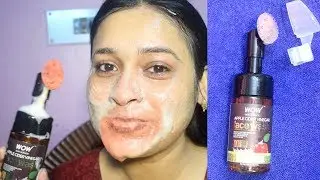 New wow Apple cider vineger Foaming facewash With Cleaning Brush/Review And Demo