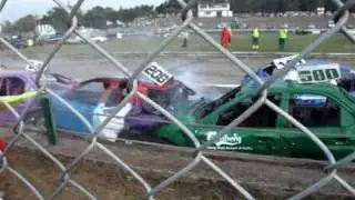 Banger Racing Matchams Ringwood Raceway Demolition Derby 15th August 2010