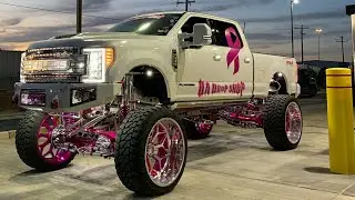 PINK F250 ON 30x16s & 20 INCH LIFT! *GIVEAWAY*