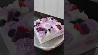 blueberry square cake decorating ideas #blueberrycake #shorts #ytshorts #viralvideo #cakedecorating