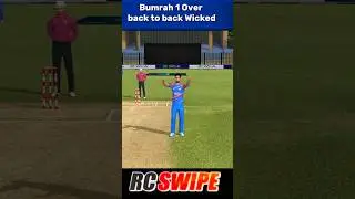 Bumrah 1over back to bed wicket| How to take wickets in RC Swipe#shortsfeed #cricketshorts #shorts