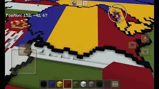 Bulgaria, Romania & Moldova - Medium Scale World Flag Map [Part 11][Minecraft]