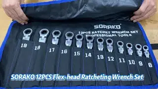 SORAKO 12Pieces Ratcheting Wrench Set Flex Head / Sorako Hand Tools