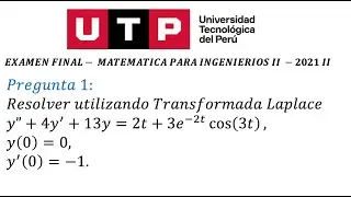 Examen Final UTP Matem&aacute;ticas para Ingenieros, pregunta 1 resuelta