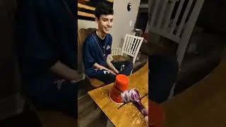 Who can do it quicker?? #viral #trending #funny #games #speed #meta #solocup #cottonball #game