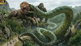 King Kong And Lion vs  Titanoboa Snake An Unlikely Showdown Deep in the National Park