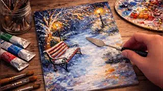 The Magic of Light in a Winter Night | Alla Prima Oil Painting Tutorial