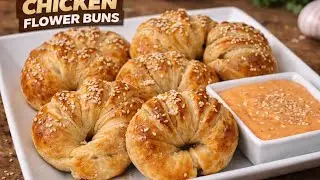 Mini Chicken Flowers Bun Recipe |Soft and fluffy Chicken Bun|Lunchboxidea |Bakery Style Chicken 