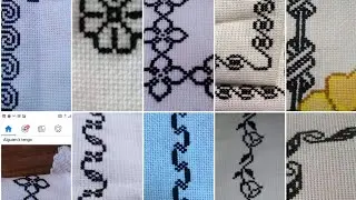 #crossstitch borders design/dusuti chadar or parde ka border design