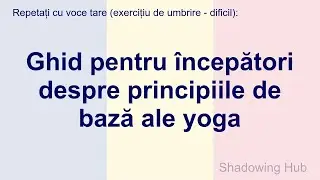 Rom&acirc;nă - dificil - Ghid pentru &icirc;ncepători despre principiile de bază ale yoga