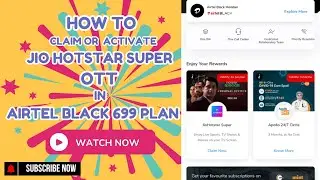 How to Claim Jio Hotstar Super OTT  in Airtel Black 699 Plan  ||  Free Jio Hotstar Subscription  ||