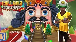 Barry Bones Striker Running in Winter Toyland Christmas  Map Temple Run 2 YaHruDv
