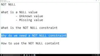 How to apply the NOT NULL constraint in MS SQL Server