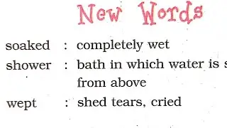 English  Class 5  Unit 4 (Crying 😭) Word Meaning and Question Answer