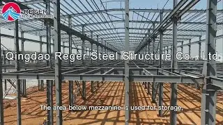 Multi Span Steel Structure Warehouse with Mezzanine Office - China Steel Warehouse Office Building
