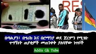 በጣልያን ፣ በግሪክ እና በሮማንያ በኩል ወደ ጀርመን የምትመጡ ስደተኞች መጠንቀቅ የሚገባቹ ነጥቦች /Asylum procedure in Germany 