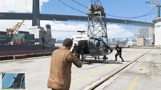 GTA 5 - Michael's Banning Shipyard Mafia Shootout + Ten Star Escape [R.D.E 4.1.2]