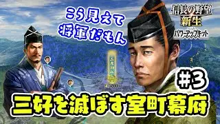 ＃3 三好家にとどめを刺しに行く足利義晴。こう見えて天下泰平をなしとげたんで。【信長の野望･新生PK（パワーアップキット）/ライブ実況】