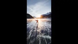 Seltenes Naturspektakel - schwarzes Eis im Engadin!