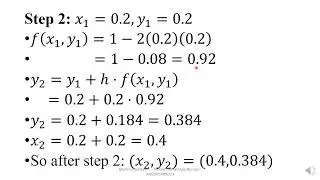 Euler method example | Euler's Method