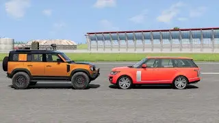 Range Rover vs Land Rover Defender Accident || Car Crashes - BeamNG.Drive
