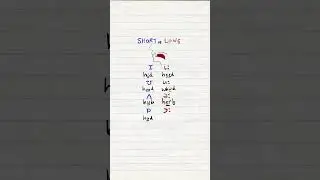 КРАТКИЕ и ДЛИННЫЕ монофтонговые гласные звуки